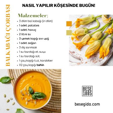 tahinli balkabagi çorbası